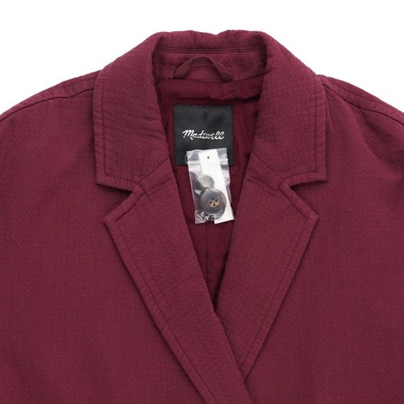 New MADEWELL Hayfield Double-Breasted Blazer in Vintage Mulberry - Picture 5 of 5